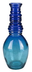 VASO DE VIDRO BARCELONA 30CM AZUL DEGRADE