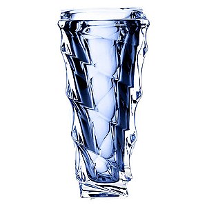 VASO CASABLANCA EM CRISTAL ECOLOGICO L13,5XP13,5XA30,5CM  COR AZUL
