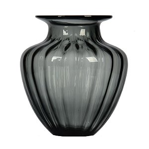 VASO DE VIDRO 28CM CINZA TIJUCA