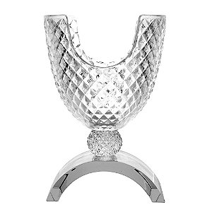 VASO REDEVANCE COM PE EM CRISTAL L19,9XP17,5XA28,4CM