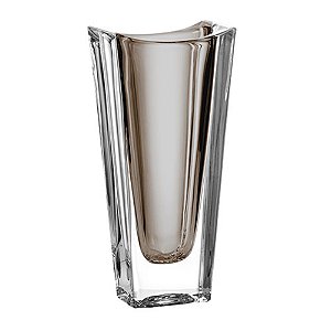 VASO OKINAWA EM CRISTAL ECOLOGICO L12,5XP7XA25,5CM COR FUME