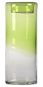 VASO DE VIDRO 31CM VERDE PARATY