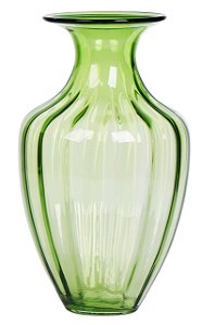 VASO GAVOA EM VIDRO 33.5CM VERDE ESMERALDA