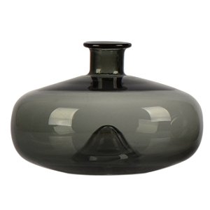 VASO DE VIDRO 14.7CM CINZA TRINDADE