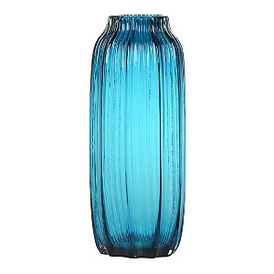 VASO DE VIDRO 31CM AZUL UBATUBA