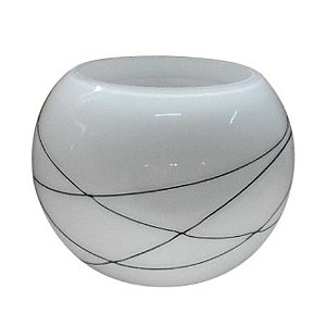 VASO DE VIDRO 15X19CM BRANCA