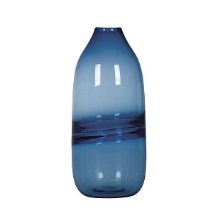 VASO MONTE ALTO DE VIDRO 30CM AZUL