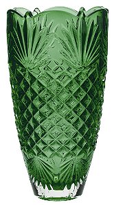 VASO CLARICE EM CRISTAL ECOLÓGICO 25CM VERDE