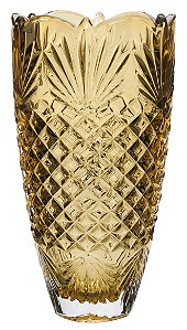VASO CLARICE EM CRISTAL ECOLÓGICO 25CM AMBAR