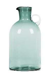 VASO ITAUNA EM VIDRO COM ALCA 27.5CM TURQUESA