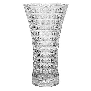 VASO FLOREIRO CHEVALIER ACINTURADO EM CRISTAL ECOLOGICO D13XA24CM