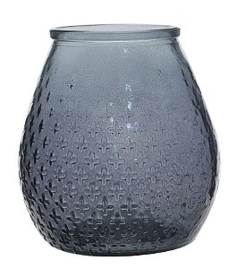 VASO DE VIDRO 19CM AZUL