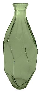 VASO DE VIDRO ORIGAMI 31CM VERDE