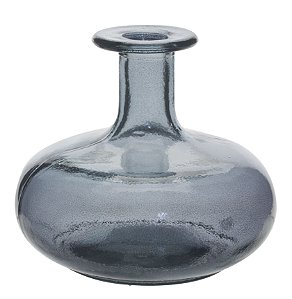 VASO DE VIDRO 12CM AZUL