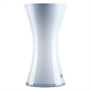 VASO DE VIDRO BRANCO 31CM X 16,5CM