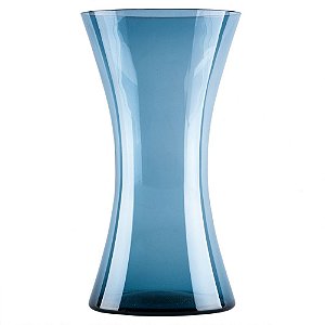 VASO DE VIDRO AZUL 31CM X 16,5CM