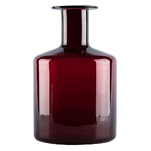 VASO DE VIDRO VERMELHO 27CM X 16,5CM
