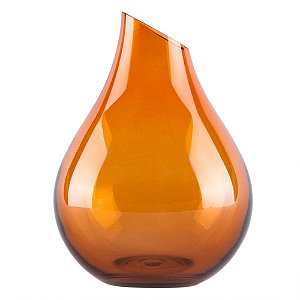 VASO DE VIDRO AMARELO 17CM X 12,5CM