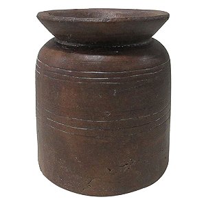 VASO DE CIMENTO MARROM 19CM X 19CM X 22,5CM