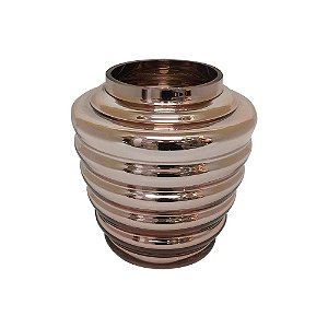 VASO DE VIDRO ROSE GOLD