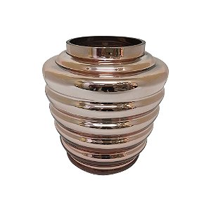 VASO DE VIDRO ROSE GOLD