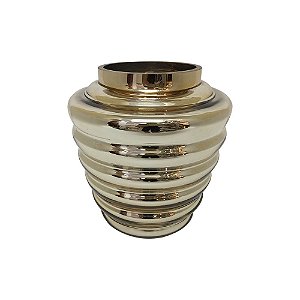VASO DE VIDRO DOURADO
