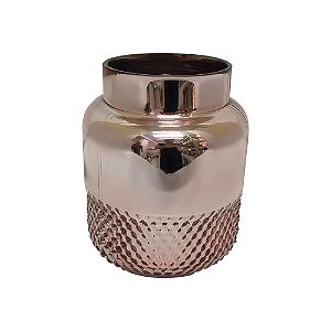 VASO DE VIDRO ROSE GOLD