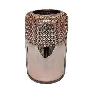 VASO DE VIDRO ROSE GOLD