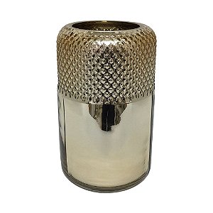 VASO DE VIDRO DOURADO