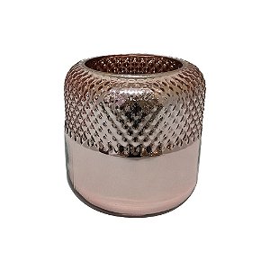 VASO DE VIDRO ROSE GOLD