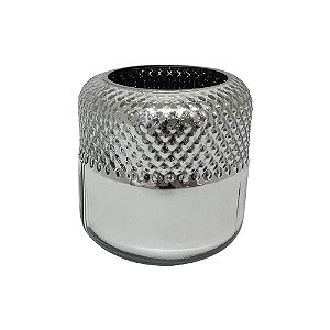 VASO DE VIDRO PRATA