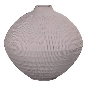 VASO DE CERÂMICA CINZA 31CM X 31CM X 28CM