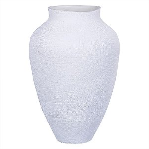 VASO DE CERÂMICA BRANCO 22,5CM X 22,5CM X 33CM