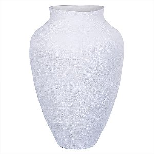 VASO DE CERÂMICA BRANCO 25,5CM X 25,5CM X 40CM