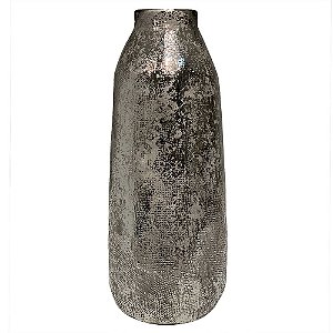 VASO DE CERAMICA PRATA 13,5CM X 13,5CM X 35CM