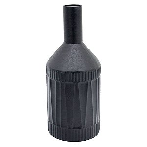 VASO DE METAL PRETO 15CM X 15CM X 36CM