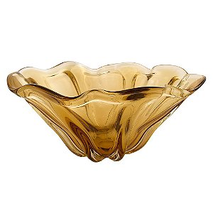 VASO DE VIDRO AMBAR - MURANO 31CM X 31CM18CM