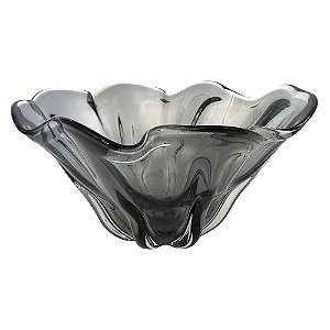 VASO DE VIDRO CINZA - MURANO 31CM X 31CM18CM