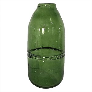 VASO DE VIDRO TRANSPARENTE 13 X 13 X 30
