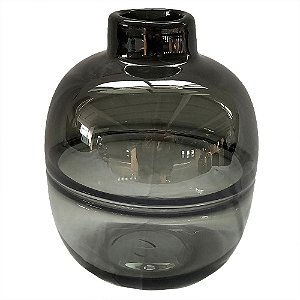 VASO DE VIDRO TRANSPARENTE FUME 20CM X 20CM X 25CM