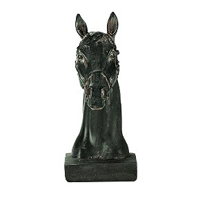 FIGURA DECORATIVA RESINA CAVALO 12x6x15cm