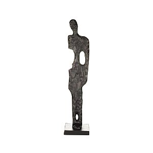 FIGURA DECORATIVA METAL SILHUETA BRONZE 9x42cm