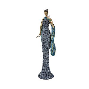 FIGURA DE RESINA- AZUL 36 CM