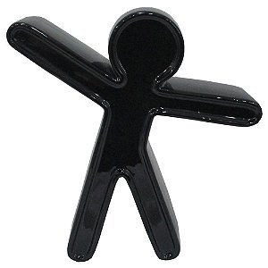 FIGURA DECORATIVA DE CERAMICA PRETO