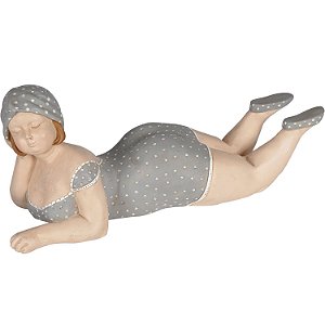 FIGURA DECORATIVA DE RESINA - MOCA GORDINHA