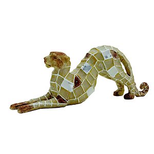 FIGURA DECORATIVA DE RESINA ONCA