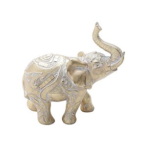 FIGURA DECORATIVA POLIRESINA ELEFANTE 18x9x18cm