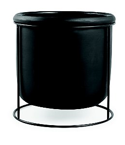 CACHEPOT EM CIMENTO COM SUPORTE EM METAL