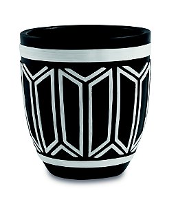 KIT CACHEPOT PRETO EM CIMENTO - 3 PCS