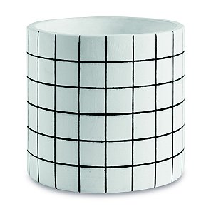 KIT CACHEPOT BRANCO EM CIMENTO - 3 PCS
